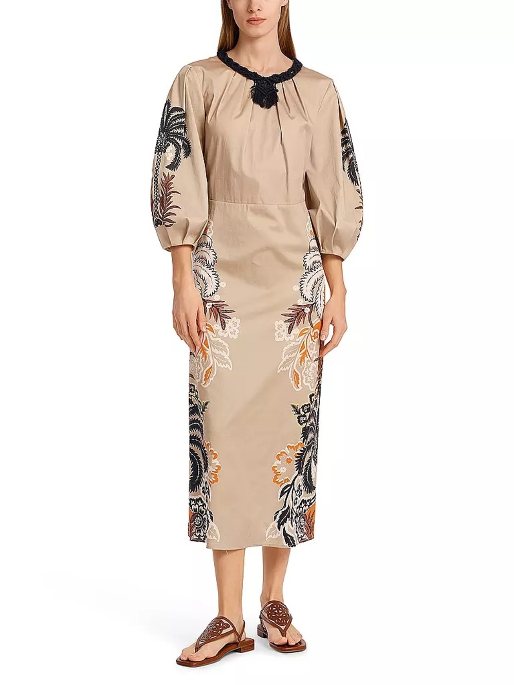 Marc Cain Beige Midi Dress